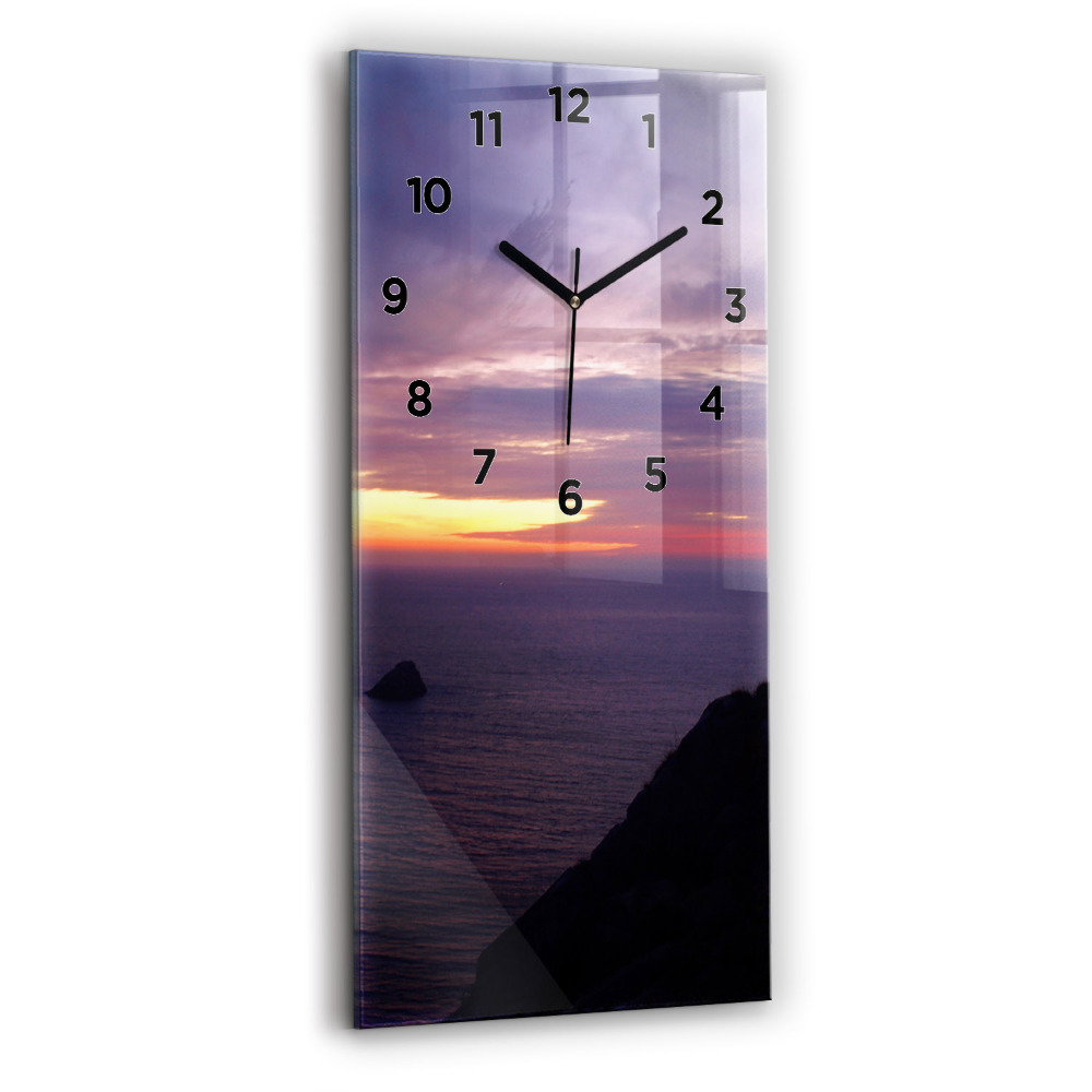 Horloge murale en verre rectangulaire Tête de pierre