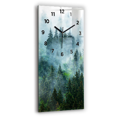 Horloge murale verticale Forêt brumeuse