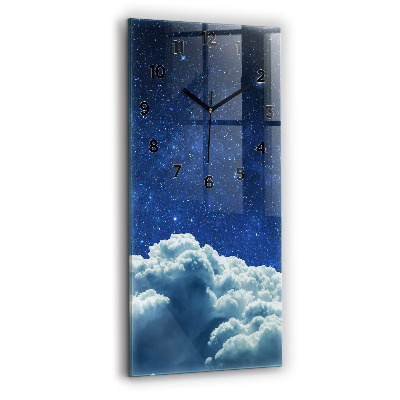 Horloge murale en verre rectangulaire Ciel nocturne
