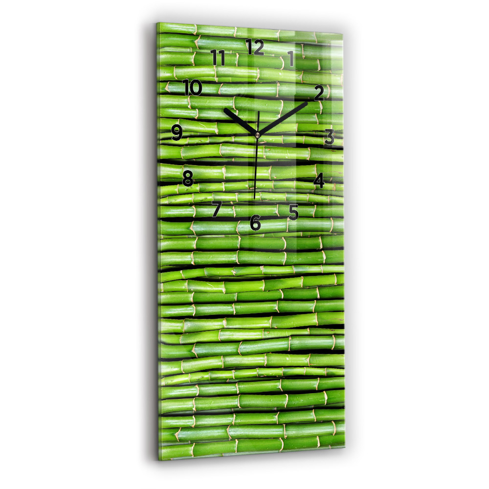 Horloge rectangulaire verticale Bambou asiatique
