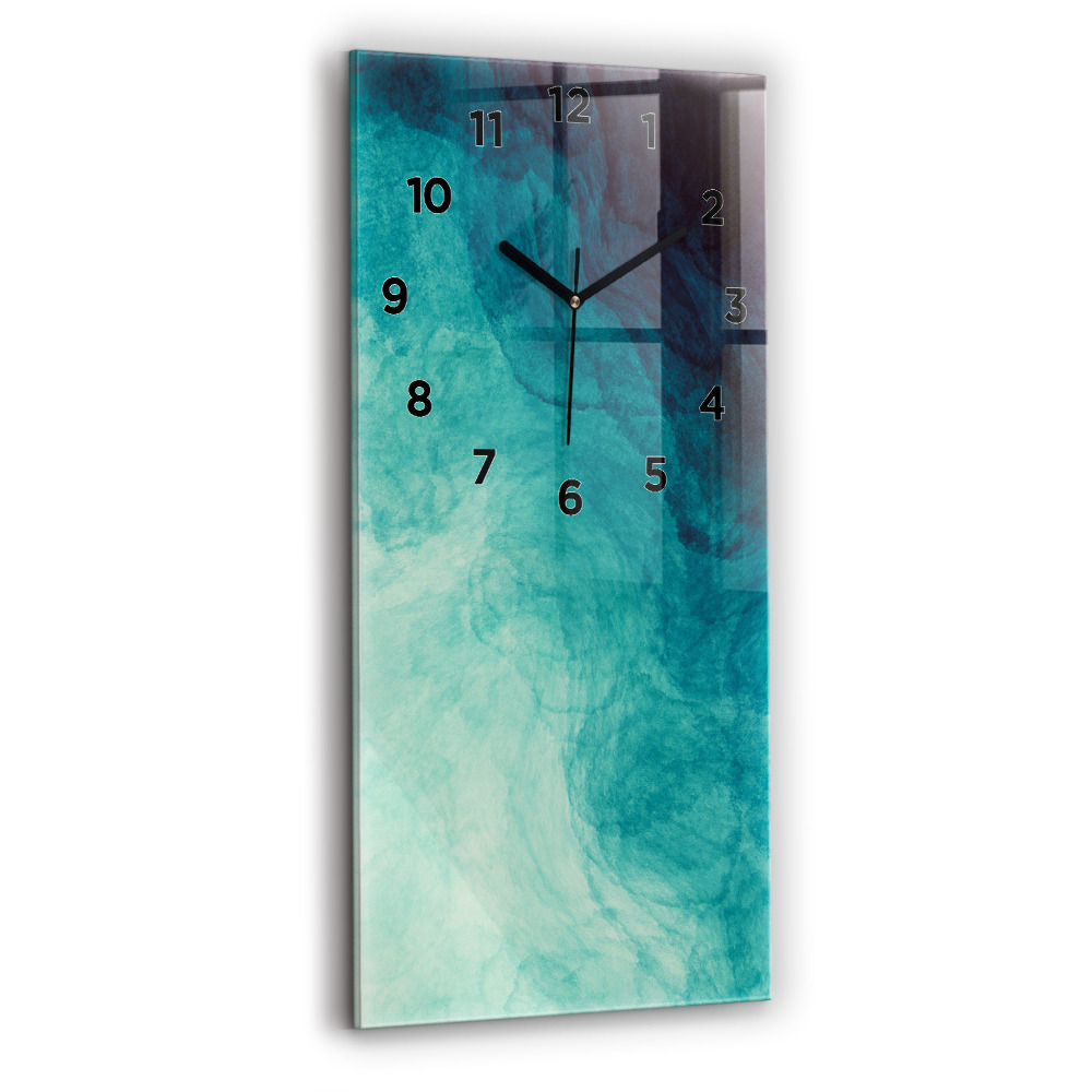 Horloge verticale en verre Abstraction de profondeur