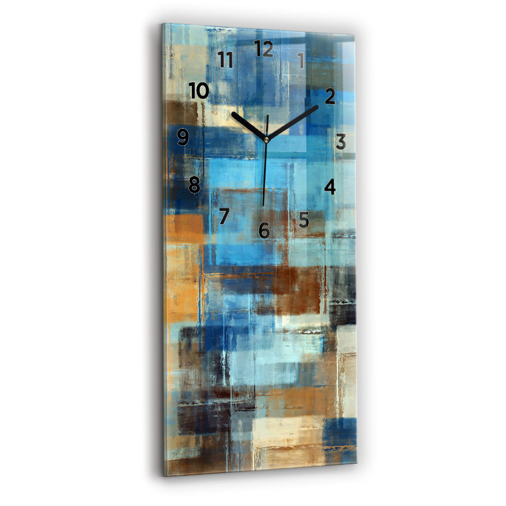 Horloge verticale en verre Fond coloré - abstrait