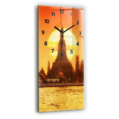 Horloge rectangulaire verticale Wat arun Bangkok Thaïlande