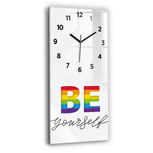 Horloge murale verticale Panneau "Be yourself