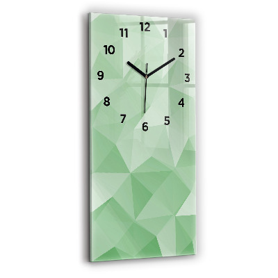 Horloge verticale en verre Triangles abstrait