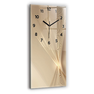 Horloge verticale en verre Lumière abstraite