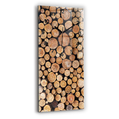 Horloge murale verticale Anneaux d'arbres