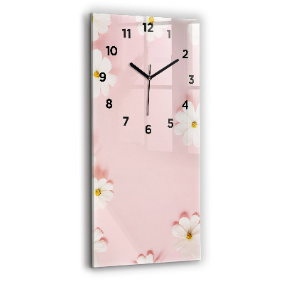 Horloge rectangulaire verticale Fleurs de marguerite