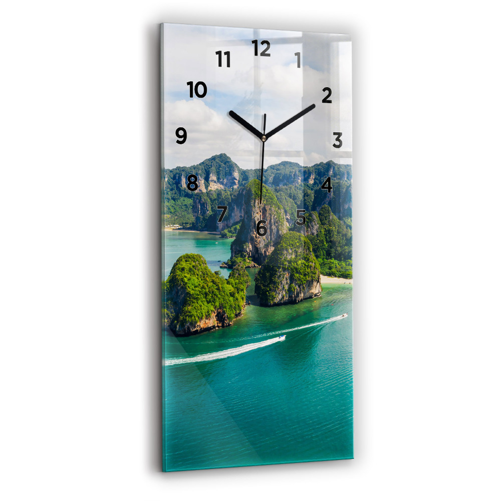 Horloge murale verticale Île en Thaïlande
