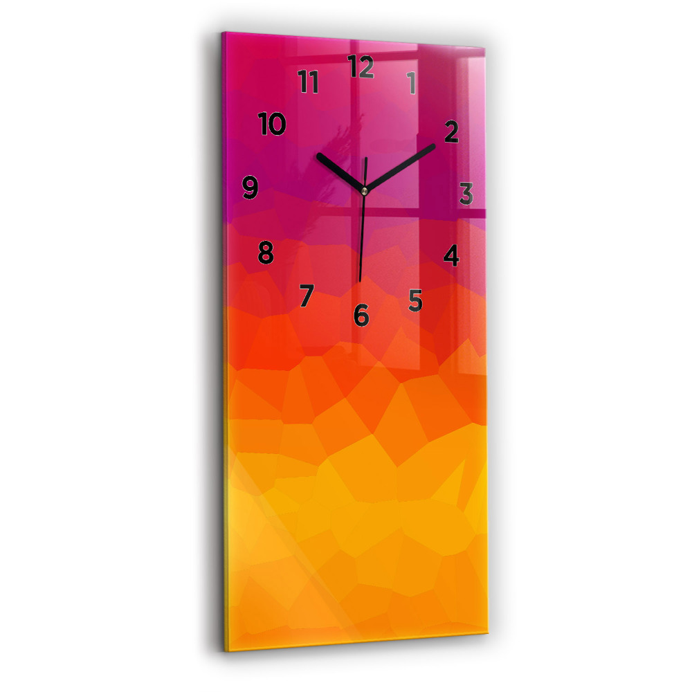 Horloge murale verticale Abstraction colorée