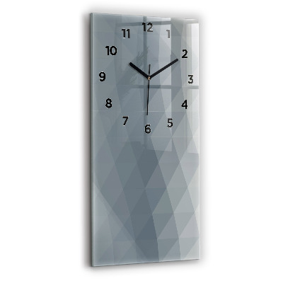 Horloge verticale en verre Abstraction grise