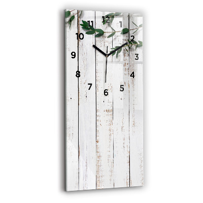 Horloge murale verticale Planches en bois clair