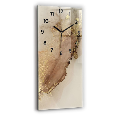 Horloge murale verticale Art moderne beige