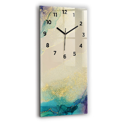 Horloge rectangulaire verticale Abstraction de couleur