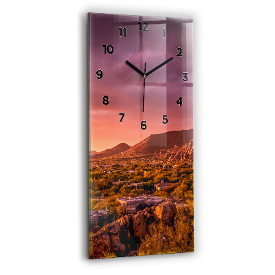Horloge murale verticale Coucher de soleil à North Scottsdale