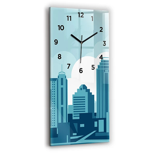 Horloge verticale en verre Architecture aux Etats-Unis