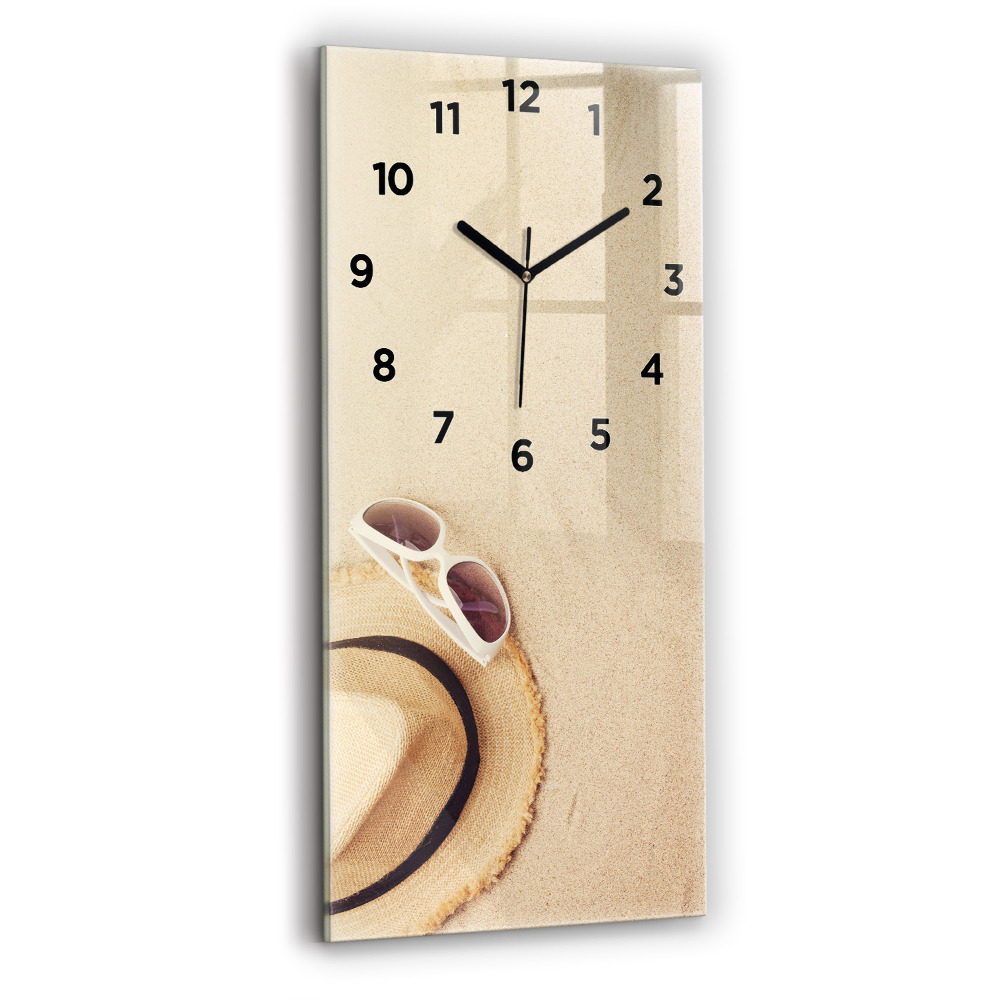 Horloge murale verticale Abstraction dorée