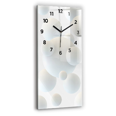 Horloge verticale en verre Boules abstraites