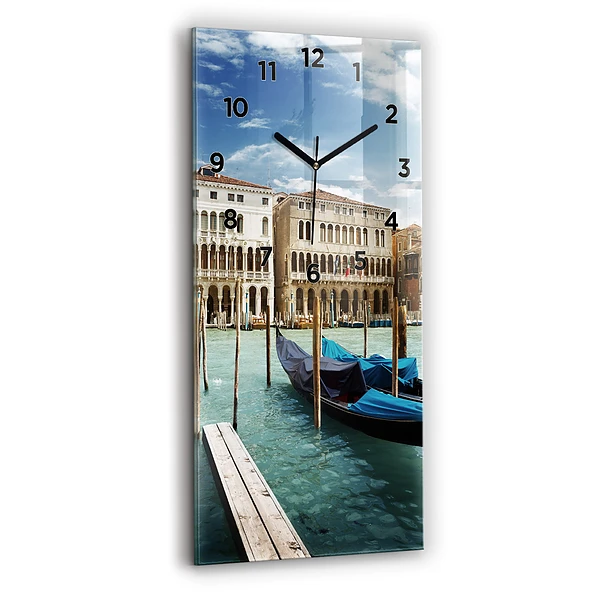 Horloge murale verticale Gondoles Venise Italie