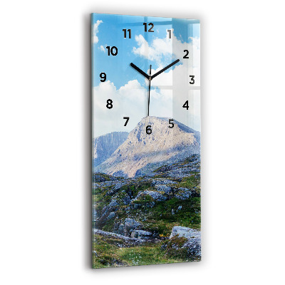 Horloge verticale en verre Paysage rocheux