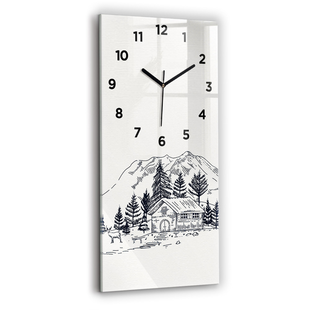 Horloge rectangulaire verticale Ville en dessin animé