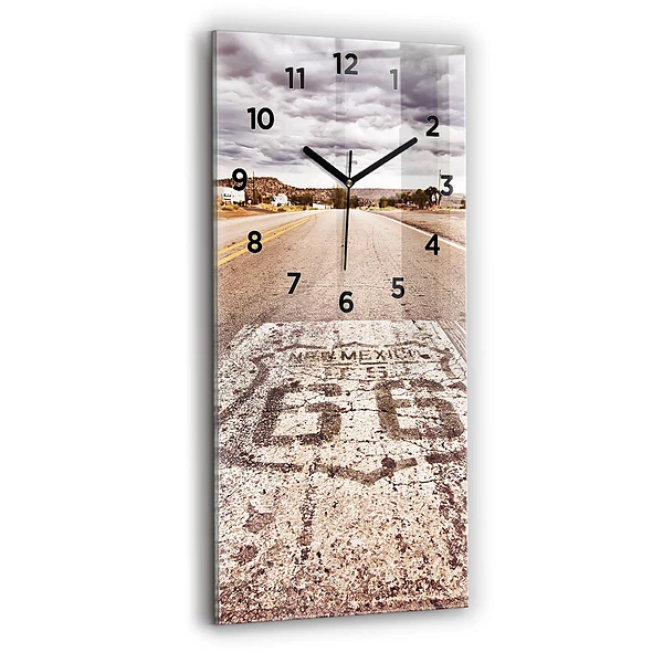 Horloge murale verticale Route 66 USA
