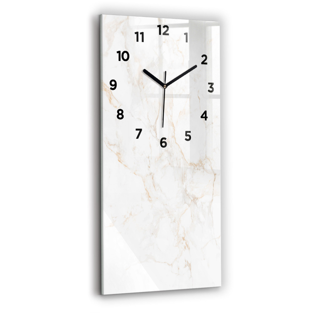 Horloge verticale en verre Marbre élégant