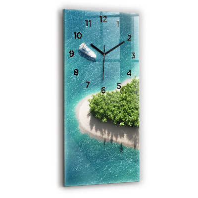 Horloge rectangulaire verticale Île du cœur