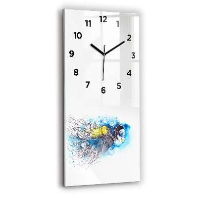 Horloge murale verticale Vie sous-marine des poissons