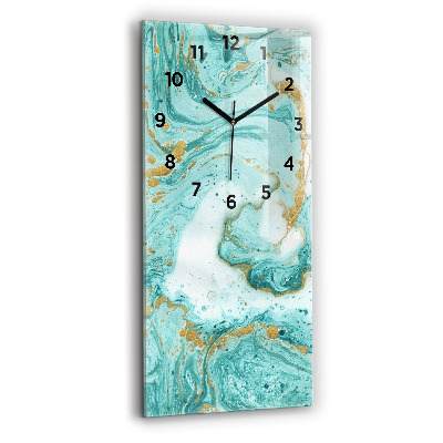 Horloge rectangulaire verticale Texture de marbre