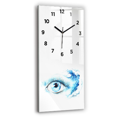 Horloge verticale en verre Œil marin