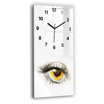 Horloge murale verticale Tournesol dans l'oeil
