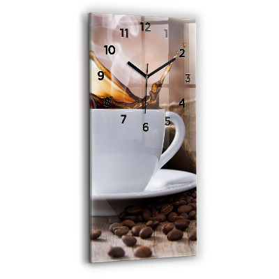 Horloge murale verticale Tasse de café