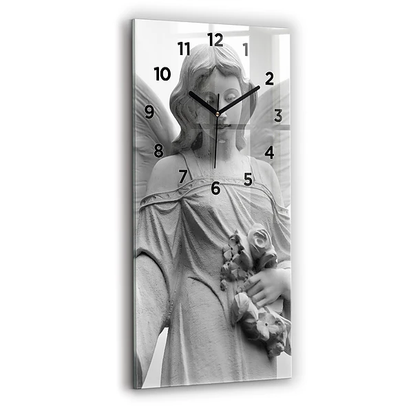 Horloge murale verticale Sculpture d'un vieil ange