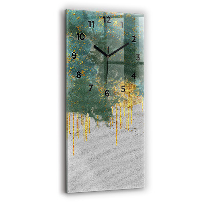 Horloge murale en verre rectangulaire Motif décoratif