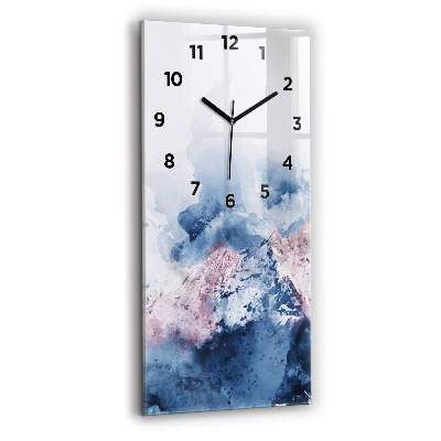 Horloge rectangulaire verticale Chaînes de montagnes abstraites