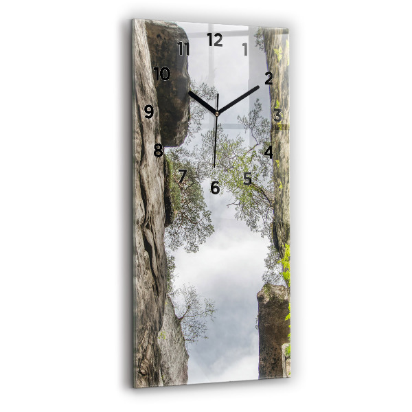 Horloge murale en verre rectangulaire Cité du rock en République tchèque