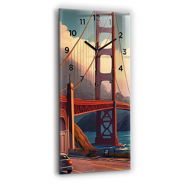 Horloge rectangulaire verticale Pont à San Francisco