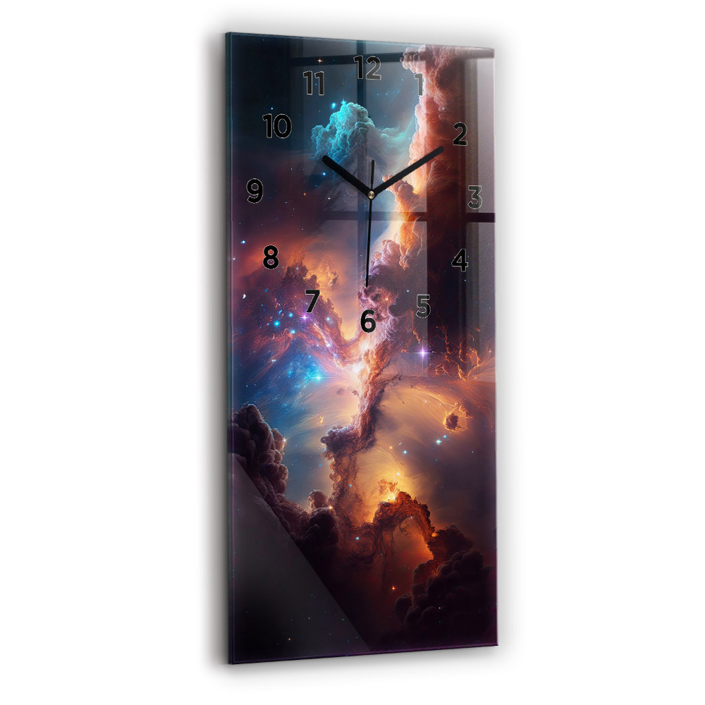 Horloge rectangulaire verticale Monde cosmique des étoiles