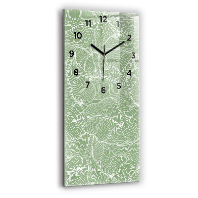 Horloge murale verticale Motif de feuilles dans la nature