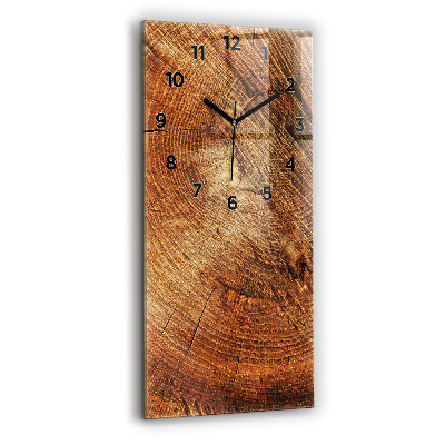 Horloge verticale en verre Vieux tronc d'arbre
