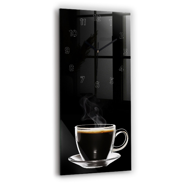 Horloge murale verticale Café noir