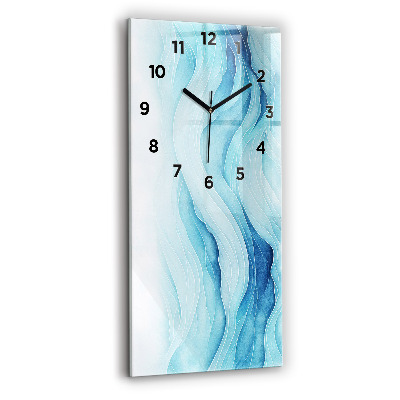 Horloge verticale en verre Nuages bleus