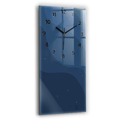 Horloge murale verticale Vagues bleues