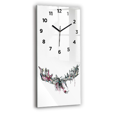Horloge murale en verre rectangulaire Abstraction d'un élan