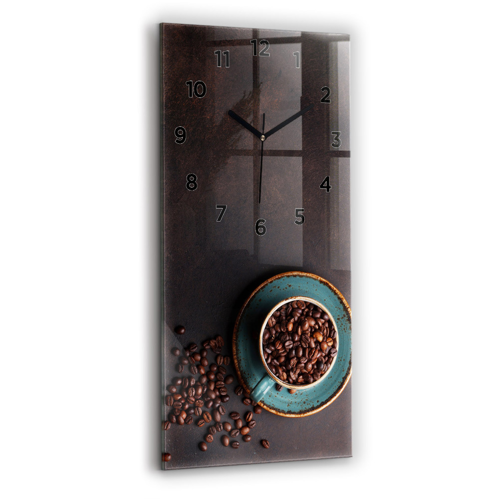 Horloge murale verticale Tasse de café