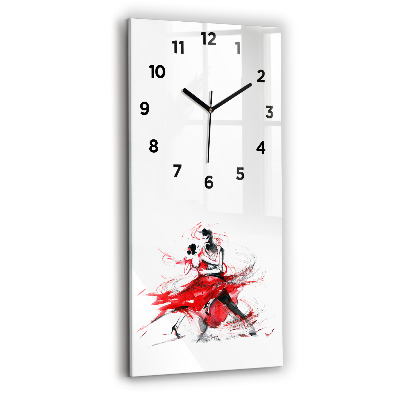 Horloge rectangulaire verticale Couple dansant