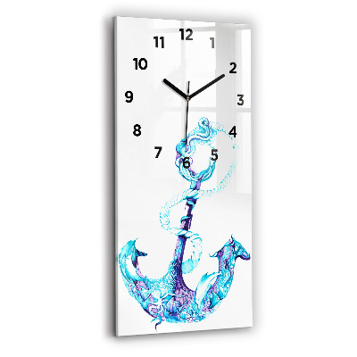 Horloge murale verticale Ancre de mer