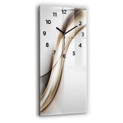 Horloge rectangulaire verticale Lignes abstraites