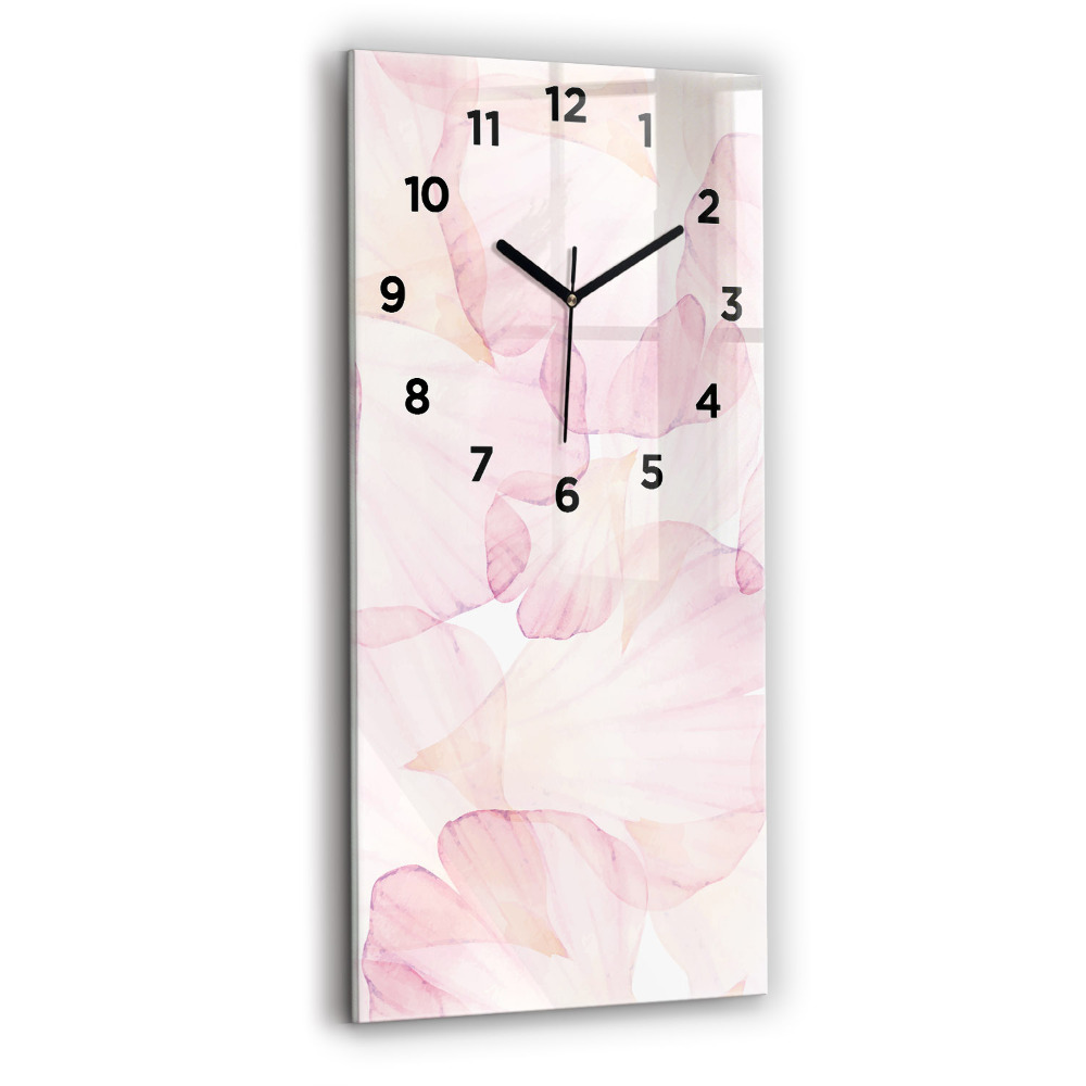 Horloge murale verticale Pétales d'aquarelle